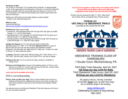 OTCH Obedience Trial Premium