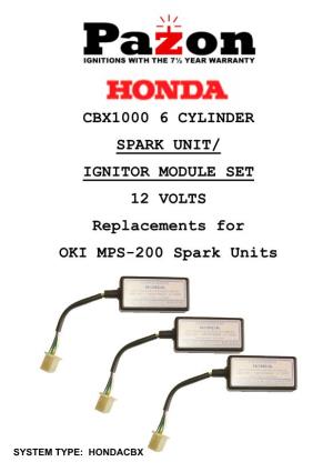 Honda CBX1000 Spark Unit