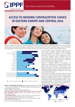 Access to Modern Contraceptive Choice in Eastern Europe and Central Asia