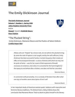 The Emily Dickinson Journal