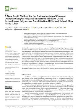 A New Rapid Method for the Authentication of Common Octopus