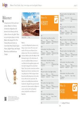 Bikaner Travel Guide - Page 1