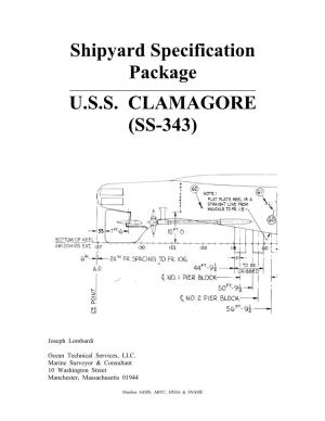 USS CLAMAGORE (SS-343) Was on a Training Cruise Off Panama