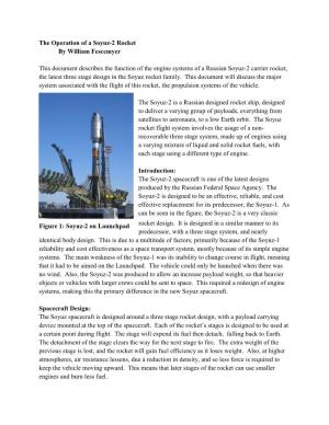 The Operation of a Soyuz-2 Rocket by William Fescemyer This Document