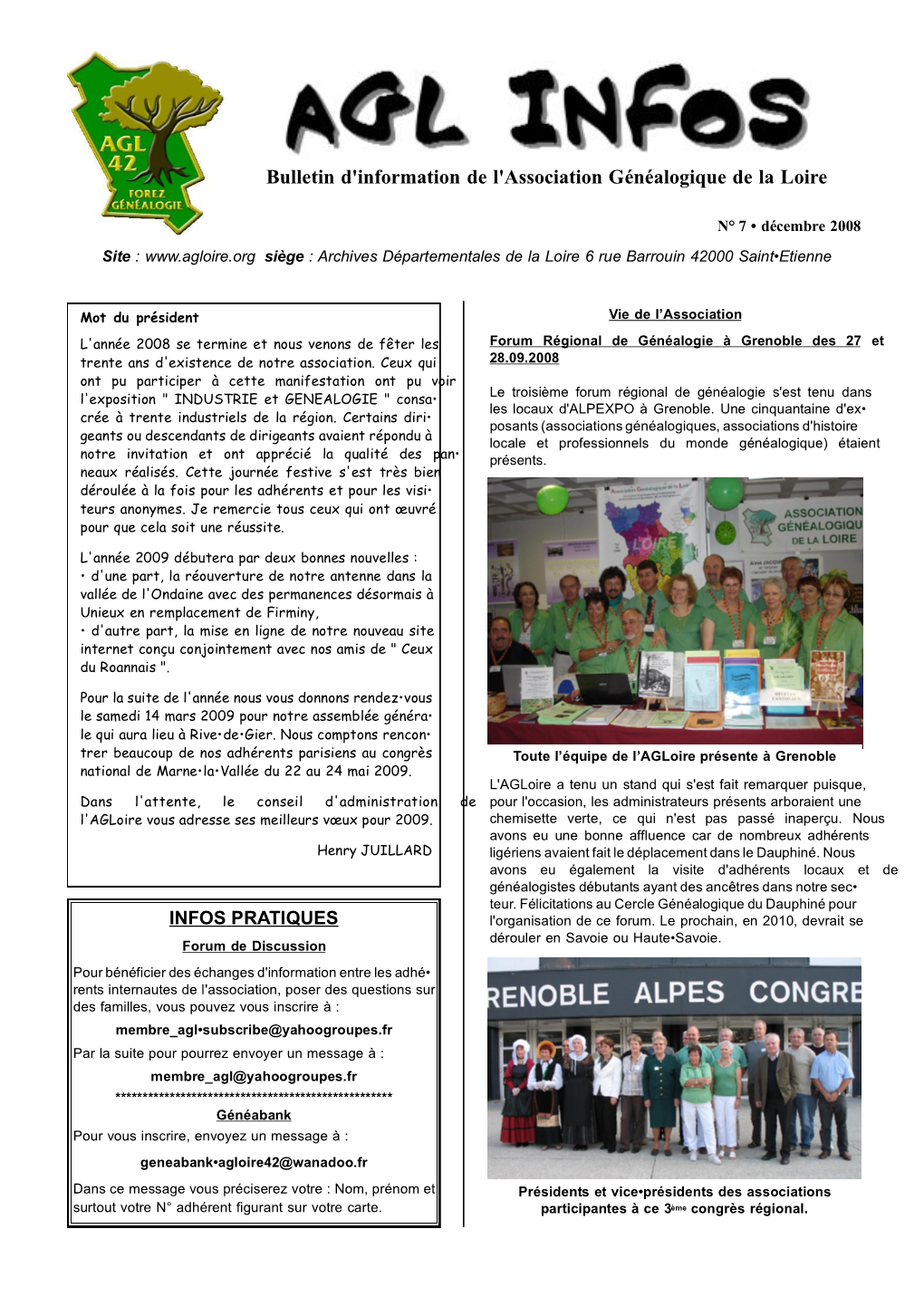 Bulletin D'information De L'association Généalogique De La Loire