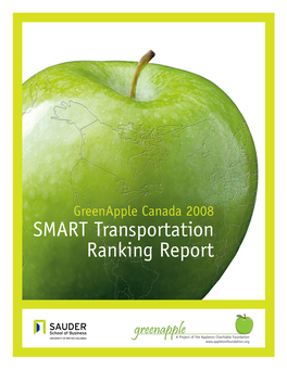 Greenapple Canada 2008 SMART Transportation Ranking Report November 13, 2008
