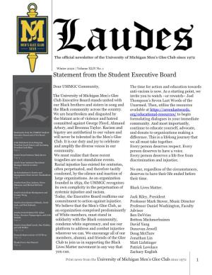 Statement from the Student Executive Board