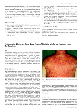 Autoinvolutive Photoexacerbated Tinea Corporis Mimicking a Subacute Cutaneous Lupus Erythematosus