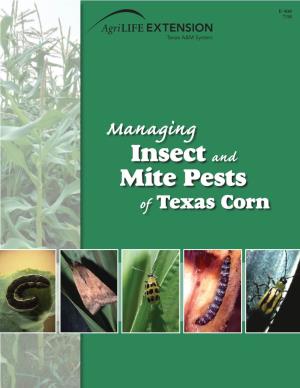 Managing Insect and Mite Pests of Texas Corn Patrick Porter Associate Professor and Extension Entomologist Gregory B