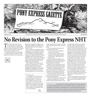 Pony Express Gazette 2020