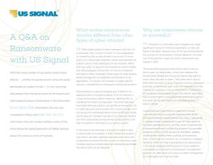 A Q&A on Ransomware with US Signal