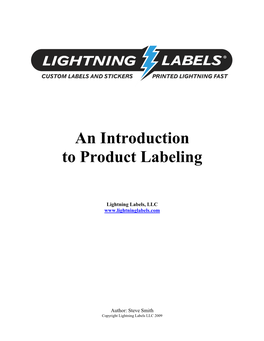An Introduction to Product Labeling
