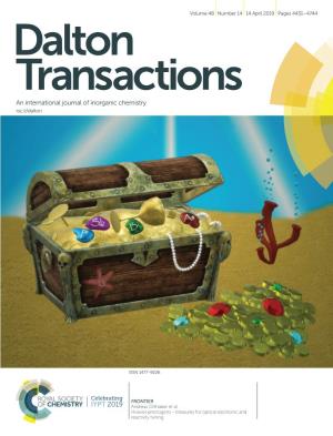 Heavier Pnictogens – Treasures for Optical Electronic and Reactivity Tuning Dalton Transactions