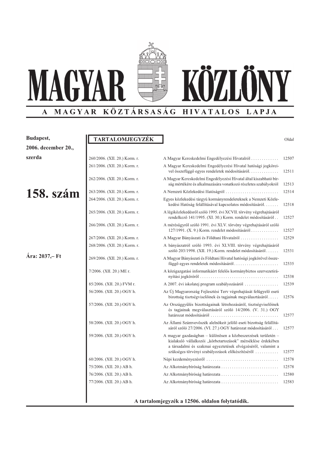 158. Szám 264/2006