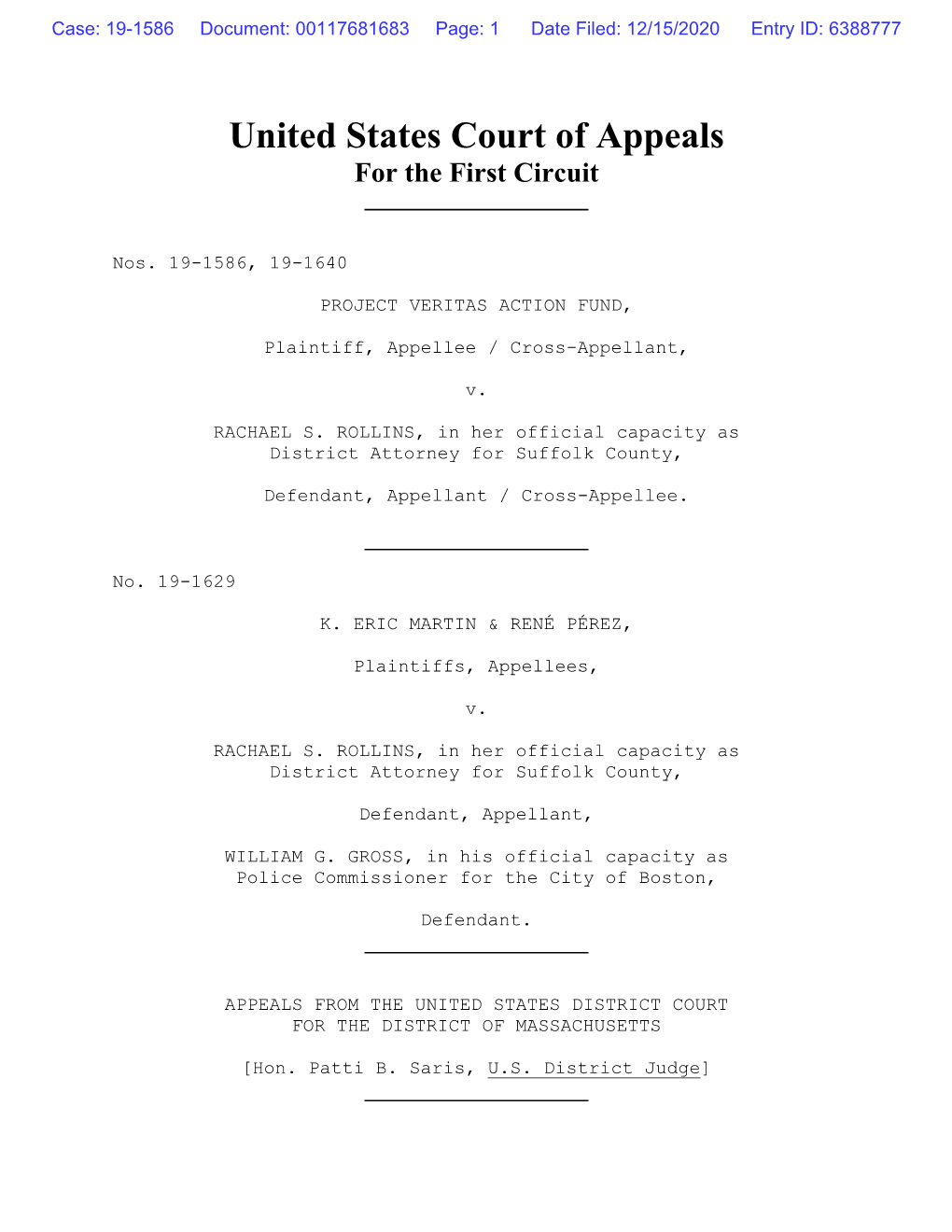 U.S. Court of Appeals for the First Circuit Court Decision