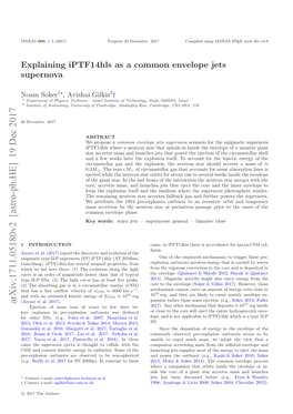 Explaining Iptf14hls As a Common Envelope Jets Supernova
