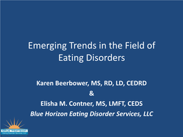 Eating Disorder Trends with an Emphasis on Diabulimia