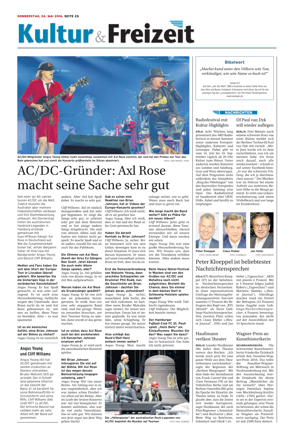 AC/DC-Gründer: Axl Rose Macht Seine Sache Sehr