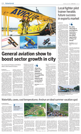 General Aviation Show to Boost Sector Growth in City