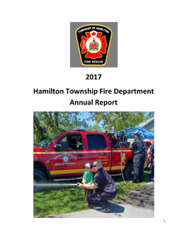 2017 Hamilton Township Fire Department Annual Report