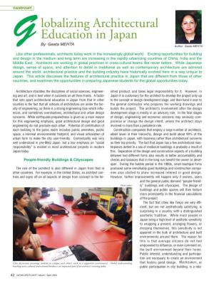Globalizing Architectural Education in Japan