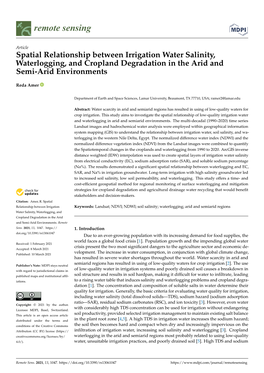 Spatial Relationship Between Irrigation Water Salinity, Waterlogging, and Cropland Degradation in the Arid and Semi-Arid Environments