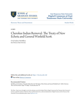 The Treaty of New Echota and General Winfield Scott
