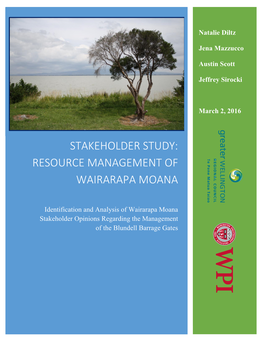Stakeholder Study: Resource Management of Wairarapa Moana