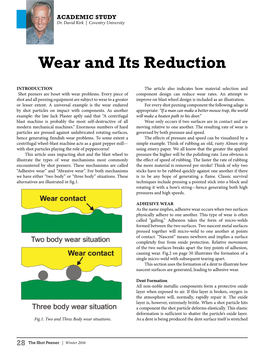 Wear and Its Reduction