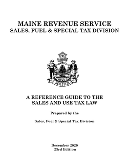 Maine Revenue Service Sales, Fuel & Special Tax Division