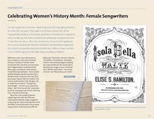 Celebrating Women's History Month: Female Songwriters