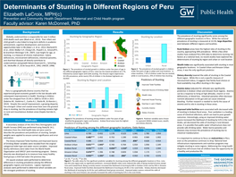 Predictors of Malnutrition in Different Geographic Regions of Peru