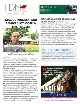MAGIC=, &gt;WONDER= and a WHOLE LOT MORE in THIS TRAVERS