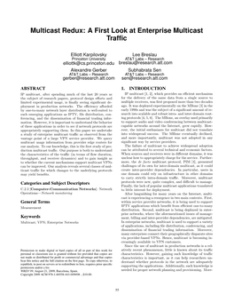 Multicast Redux: a First Look at Enterprise Multicast Traffic