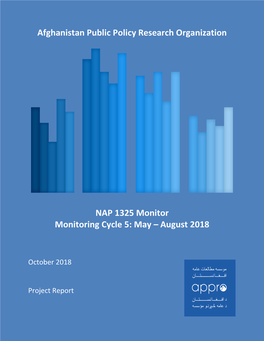 Afghanistan Public Policy Research Organization NAP 1325 Monitor