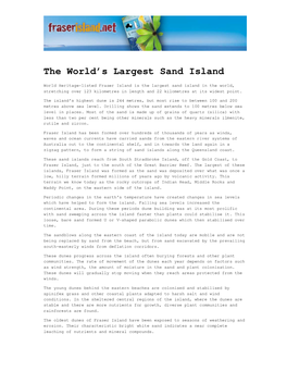 The World's Largest Sand Island