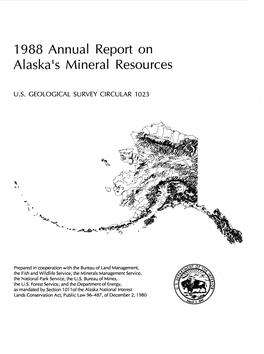 1988 Annual Report on Alaska's Mineral Resources