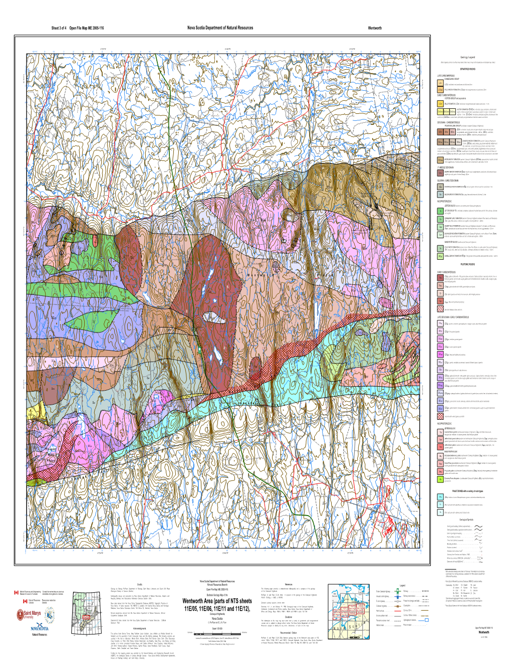 OFM ME 2005-116, Bedrock Geology Map of the Wentworth Area