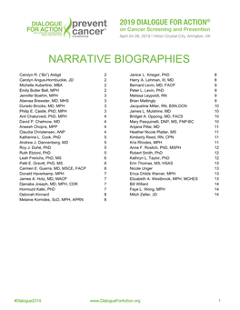 Narrative Biographies