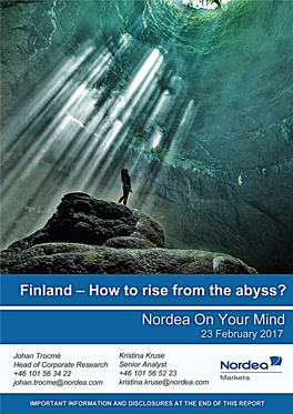 Finland: How to Rise from the Abyss? 1