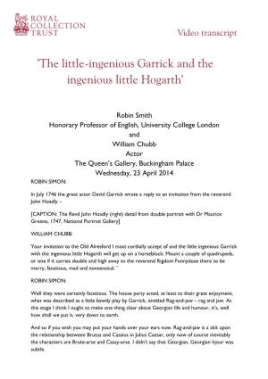 'The Little-Ingenious Garrick and the Ingenious Little Hogarth'