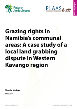 Grazing Rights in Namibia's Communal Areas