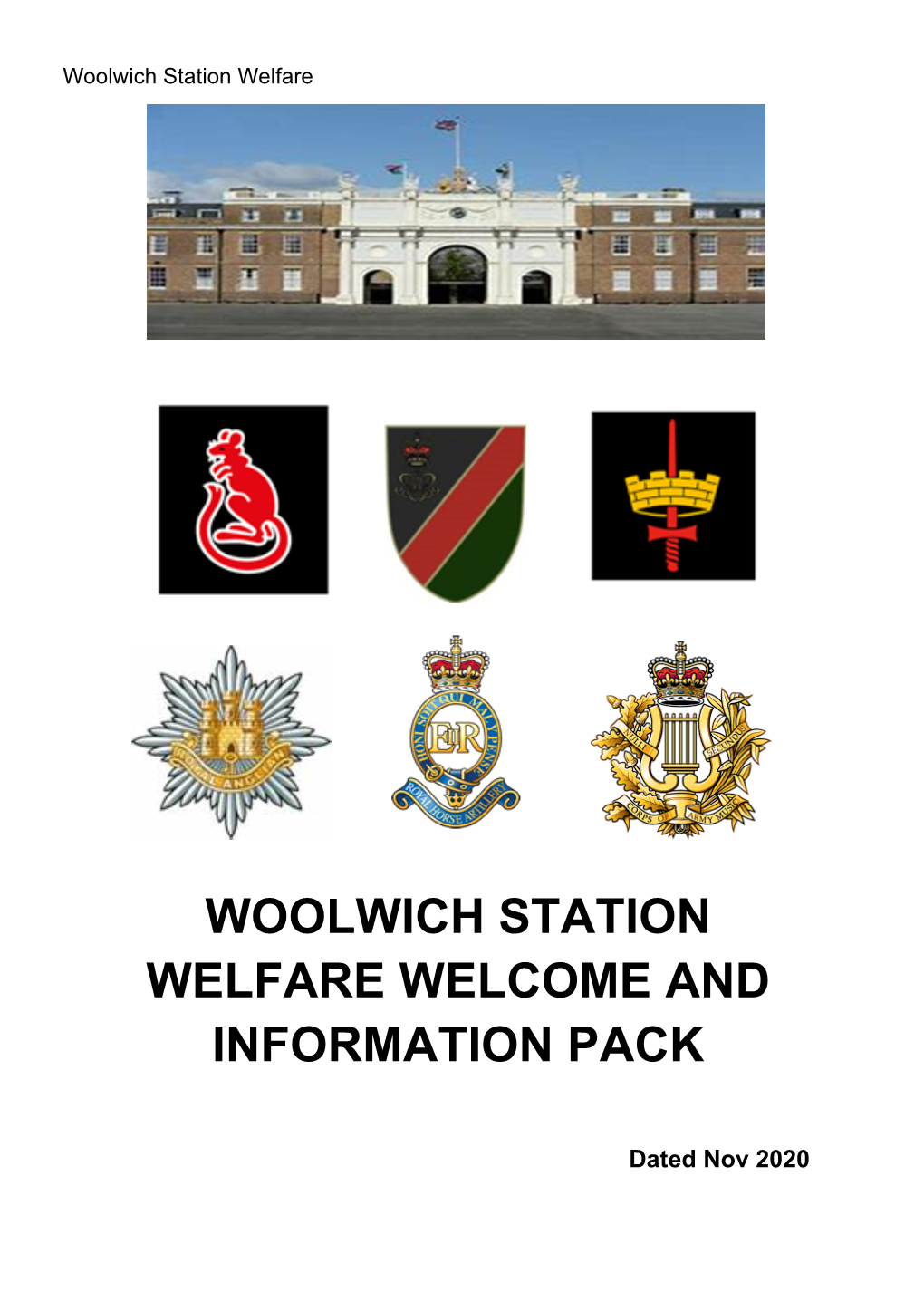 Woolwich Station Welfare Welcome and Information Pack
