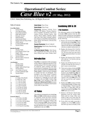 Operational Combat Series: Case Blue V2 (11 May, 2012) ©2012