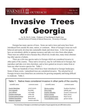 Invasive Trees of Georgia Pub10-14