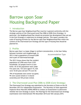 Barrow Upon Soar Housing Background Paper