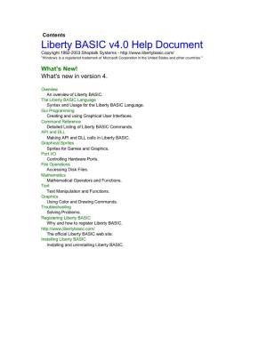 Liberty BASIC for Windows V4