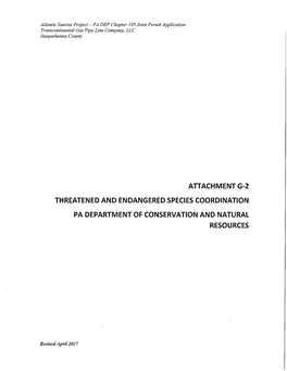 G-2 Department of Conservation and Natural Resources