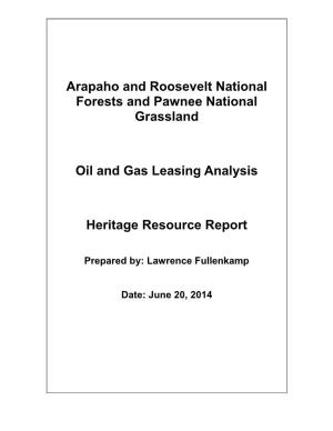 Arapaho and Roosevelt National Forests and Pawnee National Grassland