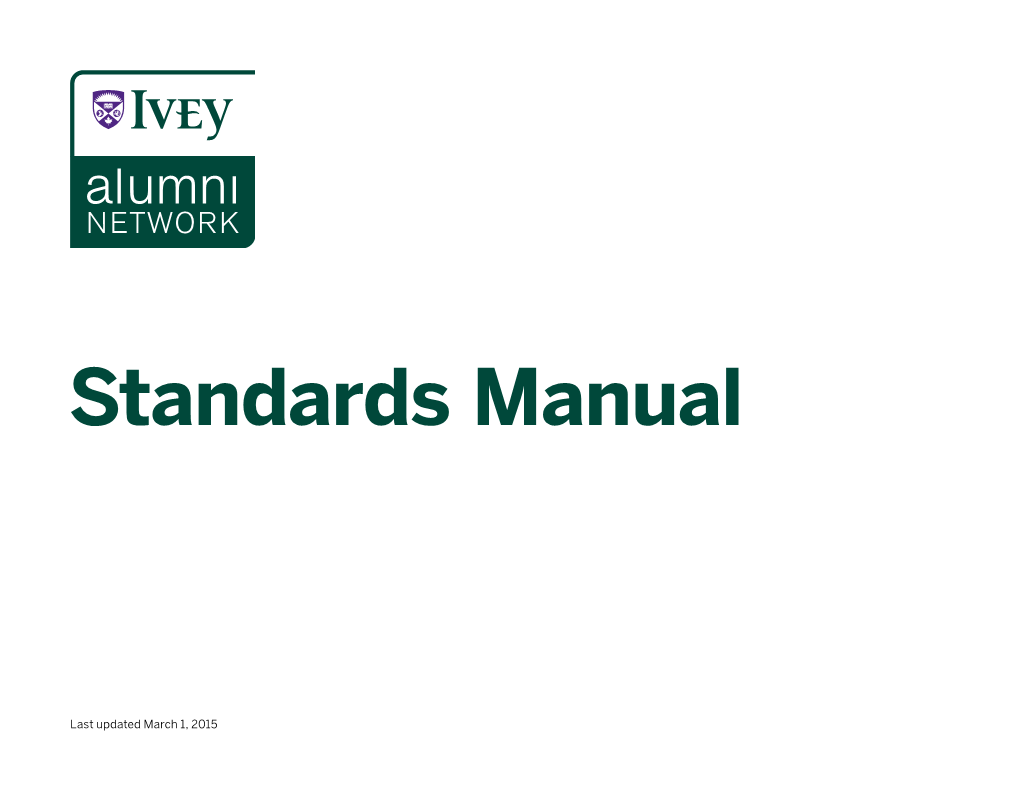 Standards Manual